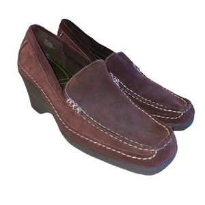 Aerology by Aerosoles Pamela Wedge Heeled Leather Upper Shoes